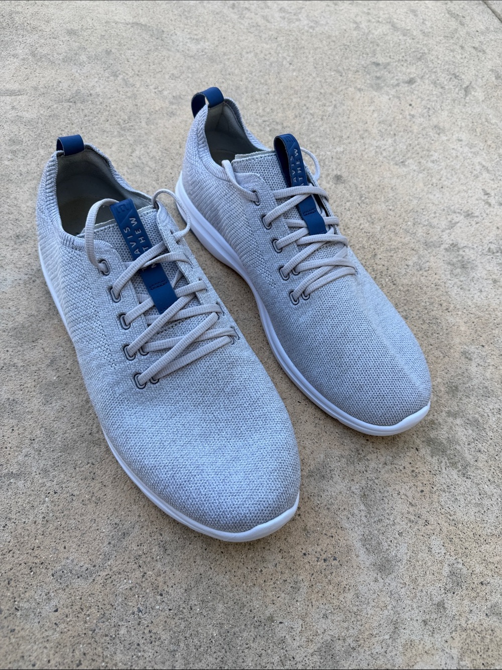 Travis Mathew Men's The Daily Lite Grey Knit Sneakers Size 13